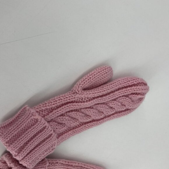 NWOT Pink knit mittens gloves - Picture 6 of 9